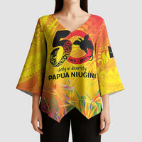 Papua New Guinea Unity in Diversity Kimono Sleeve Blouse 50th Indipendens Papua Niugini LT9 - Polynesian Pride