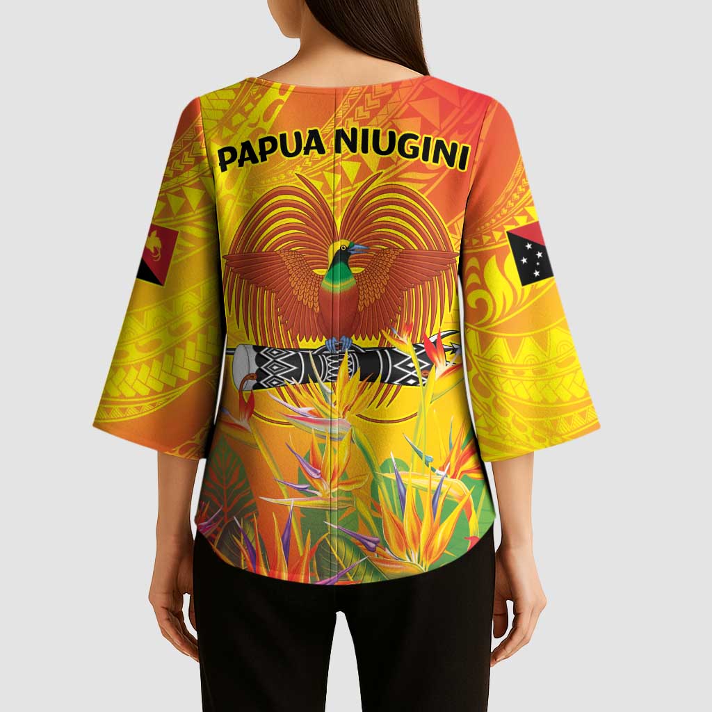 Papua New Guinea Unity in Diversity Kimono Sleeve Blouse 50th Indipendens Papua Niugini LT9 - Polynesian Pride