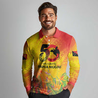 Papua New Guinea Unity in Diversity Long Sleeve Polo Shirt 50th Indipendens Papua Niugini