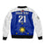 (Custom Text And Number) Philippines Concept Home Football Sleeve Zip Bomber Jacket Pilipinas Flag White Style 2023 LT9 - Polynesian Pride