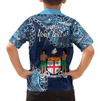 Personalised Fiji 54th Anniversary Family Matching Short Sleeve Bodycon Dress and Hawaiian Shirt Siga Ni Bula Galala Marautaki O Viti LT9 - Polynesian Pride