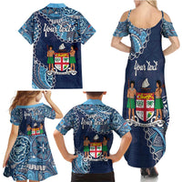 Personalised Fiji 54th Anniversary Family Matching Summer Maxi Dress and Hawaiian Shirt Siga Ni Bula Galala Marautaki O Viti LT9 - Polynesian Pride
