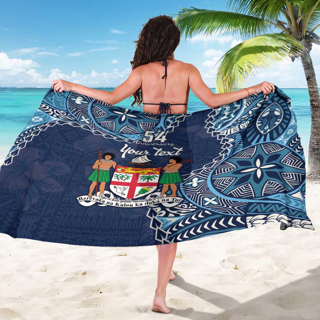 Personalised Fiji 54th Anniversary Sarong Siga Ni Bula Galala Marautaki O Viti LT9 - Polynesian Pride
