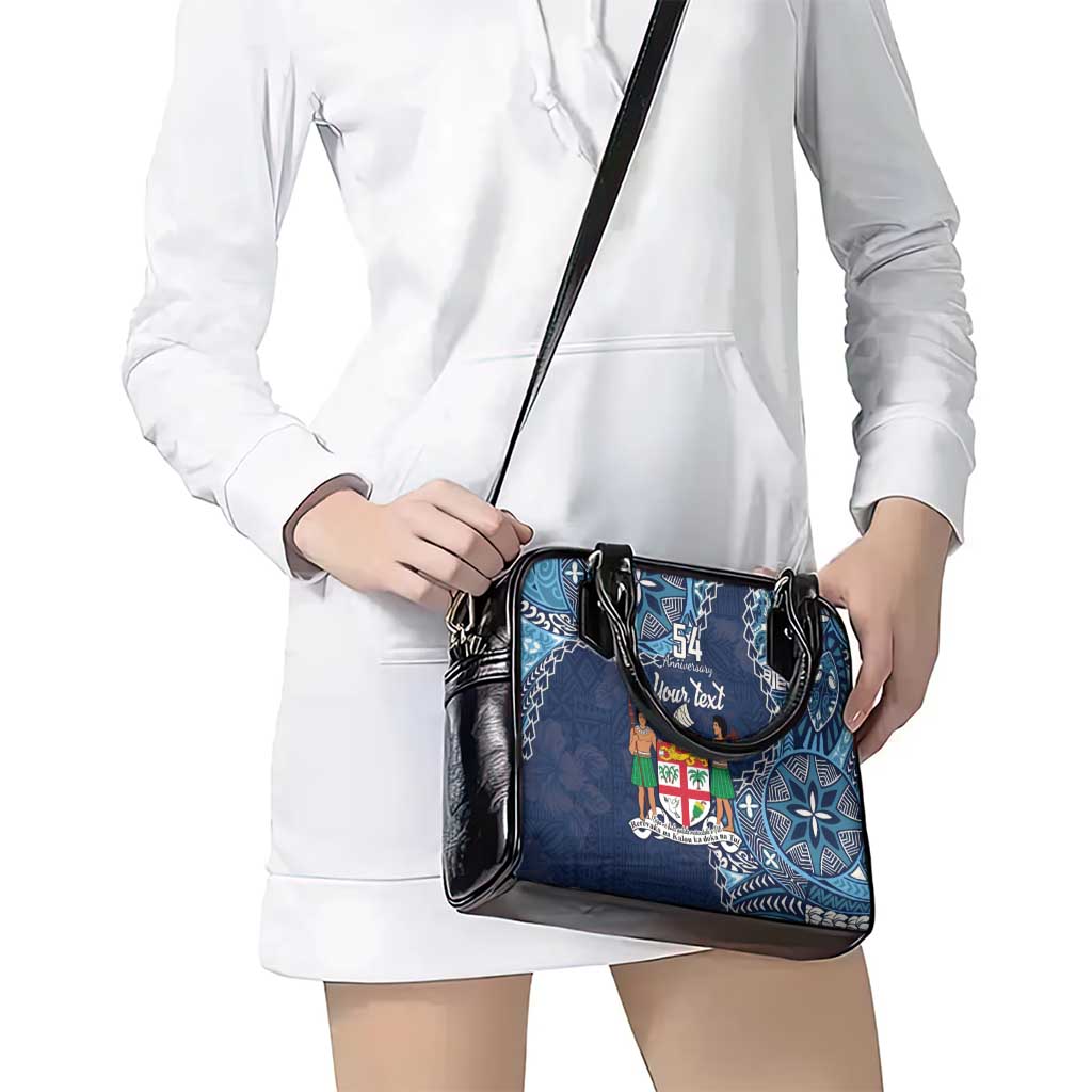 Personalised Fiji 54th Anniversary Shoulder Handbag Siga Ni Bula Galala Marautaki O Viti LT9