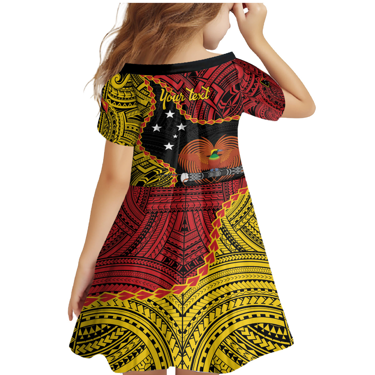 Personalised Papua New Guinea 49th Anniversary Family Matching Mermaid Dress and Hawaiian Shirt Hapi De bilong Indipendens Papua Niugini LT9 - Polynesian Pride