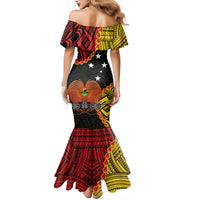 Personalised Papua New Guinea 49th Anniversary Family Matching Mermaid Dress and Hawaiian Shirt Hapi De bilong Indipendens Papua Niugini LT9 - Polynesian Pride