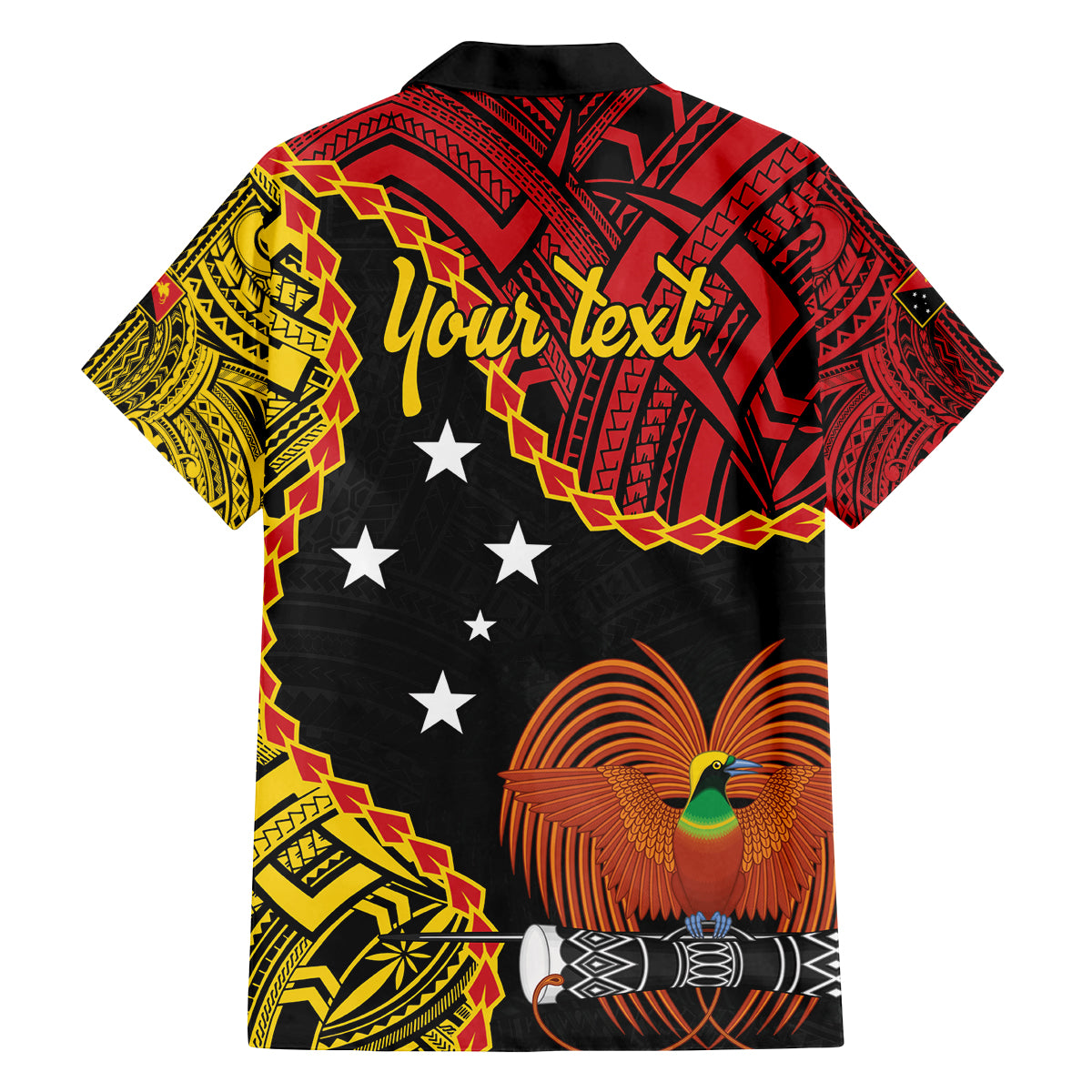 Personalised Papua New Guinea 49th Anniversary Family Matching Off The Shoulder Long Sleeve Dress and Hawaiian Shirt Hapi De bilong Indipendens Papua Niugini LT9 - Polynesian Pride