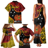 Personalised Papua New Guinea 49th Anniversary Family Matching Tank Maxi Dress and Hawaiian Shirt Hapi De bilong Indipendens Papua Niugini LT9 - Polynesian Pride