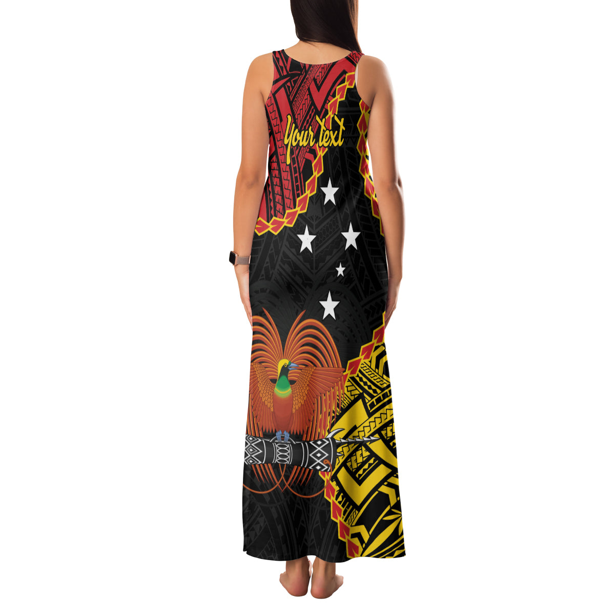 Personalised Papua New Guinea 49th Anniversary Family Matching Tank Maxi Dress and Hawaiian Shirt Hapi De bilong Indipendens Papua Niugini LT9 - Polynesian Pride