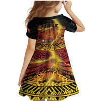 Personalised Papua New Guinea 49th Anniversary Family Matching Mermaid Dress and Hawaiian Shirt Bird of Paradise Unity In Diversity LT9 - Polynesian Pride