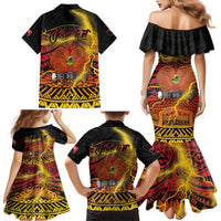 Personalised Papua New Guinea 49th Anniversary Family Matching Mermaid Dress and Hawaiian Shirt Bird of Paradise Unity In Diversity LT9 - Polynesian Pride