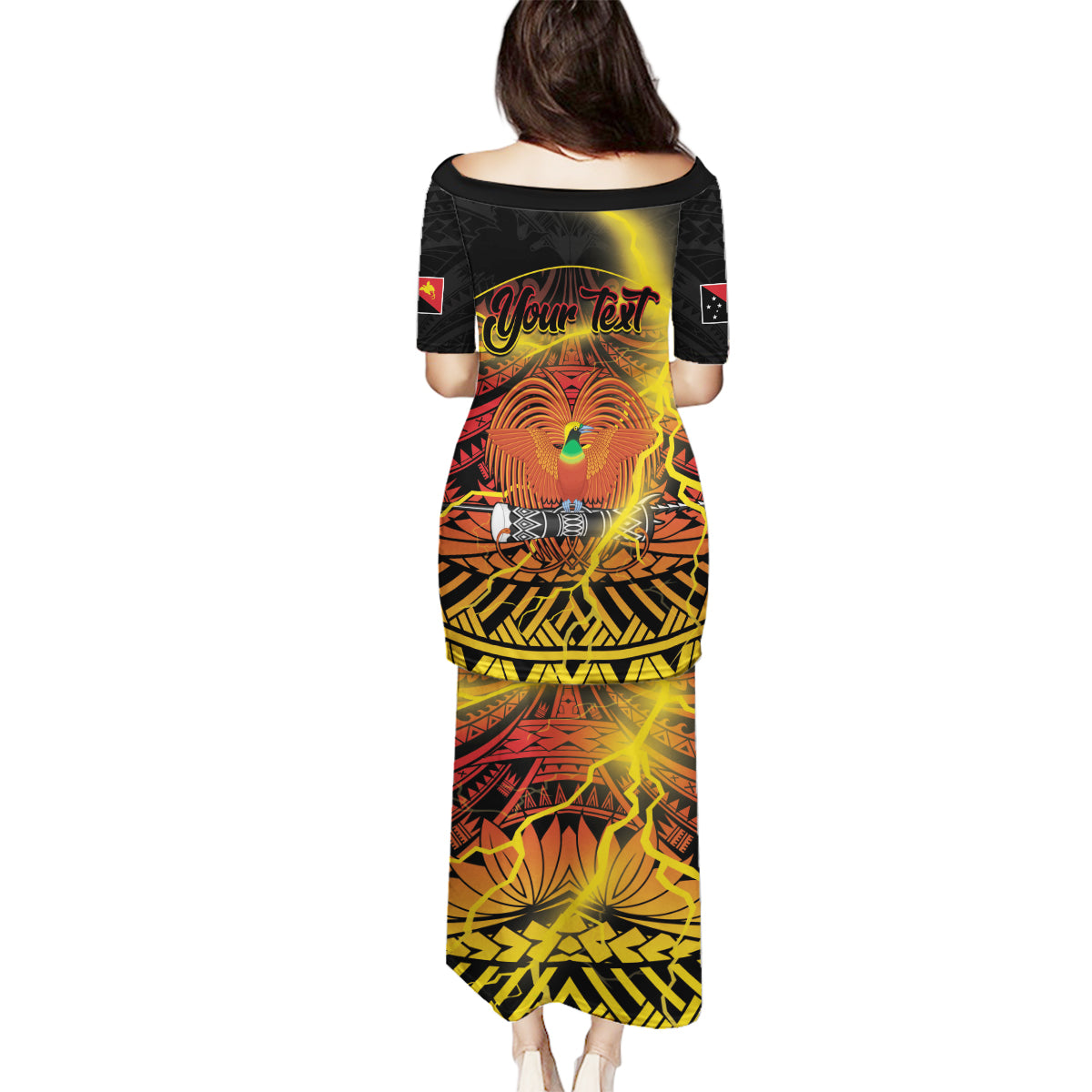 Personalised Papua New Guinea 49th Anniversary Family Matching Puletasi and Hawaiian Shirt Bird of Paradise Unity In Diversity LT9 - Polynesian Pride