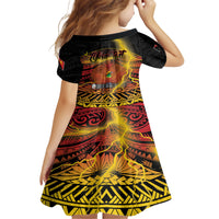 Personalised Papua New Guinea 49th Anniversary Family Matching Short Sleeve Bodycon Dress and Hawaiian Shirt Bird of Paradise Unity In Diversity LT9 - Polynesian Pride