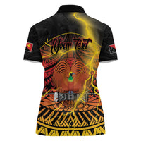 Personalised Papua New Guinea 49th Anniversary Women Polo Shirt Bird of Paradise Unity In Diversity