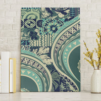 Hawaiian Hibiscus Tribal Vintage Motif Canvas Wall Art Ver 1