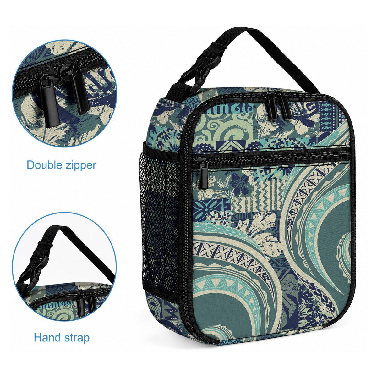 Hawaiian Hibiscus Tribal Vintage Motif Lunch Bag Ver 1 LT9 - Polynesian Pride