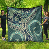Hawaiian Hibiscus Tribal Vintage Motif Quilt Ver 1