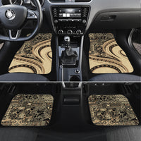 Hawaiian Hibiscus Tribal Vintage Motif Car Mats Ver 2 LT9 Set 4pcs Beige - Polynesian Pride