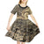 Hawaiian Hibiscus Tribal Vintage Motif Kid Short Sleeve Dress Ver 2