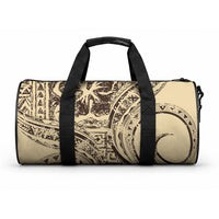Hawaiian Hibiscus Tribal Vintage Motif Duffle Bag Ver 3 LT9 One size Beige - Polynesian Pride