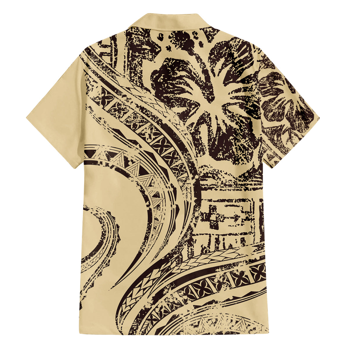 Hawaiian Hibiscus Tribal Vintage Motif Family Matching Long Sleeve Bodycon Dress and Hawaiian Shirt Ver 3 LT9 - Polynesian Pride