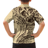 Hawaiian Hibiscus Tribal Vintage Motif Kid Hawaiian Shirt Ver 3