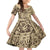 Hawaiian Hibiscus Tribal Vintage Motif Kid Short Sleeve Dress Ver 3