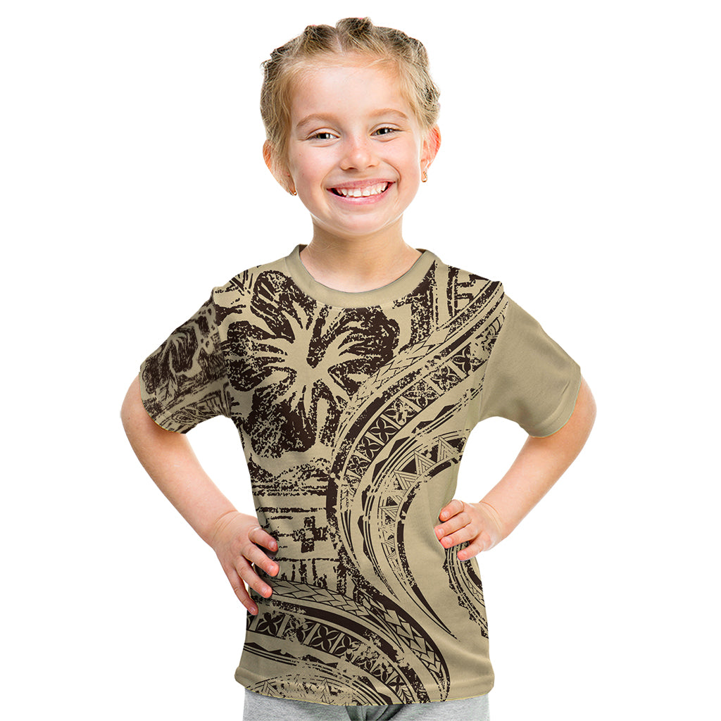 Hawaiian Hibiscus Tribal Vintage Motif Kid T Shirt Ver 3