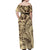 Hawaiian Hibiscus Tribal Vintage Motif Off Shoulder Maxi Dress Ver 3