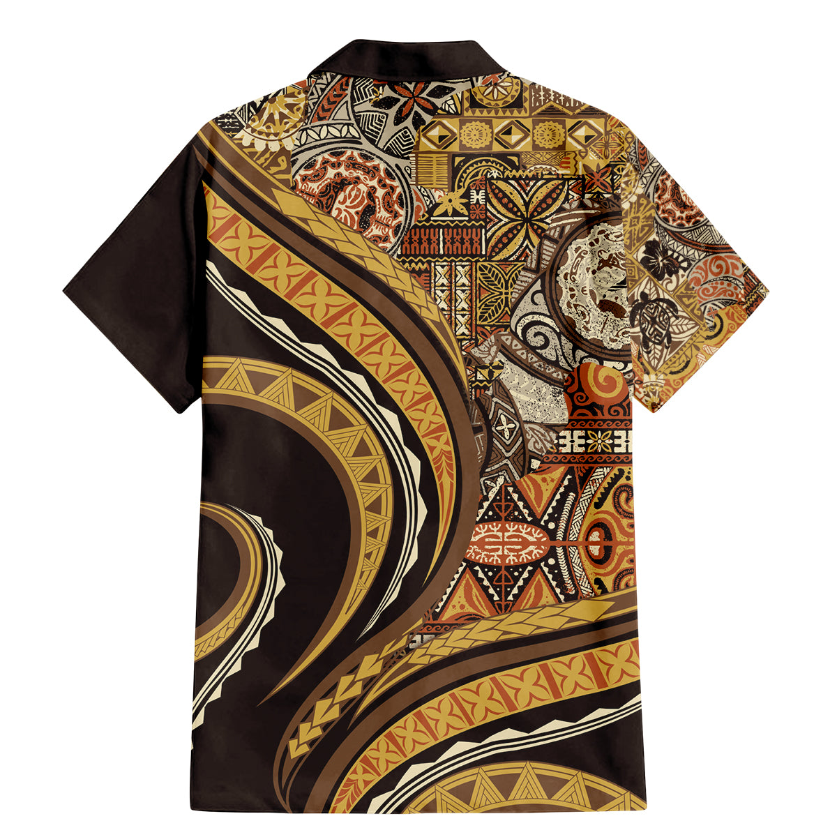 Hawaiian Hibiscus Tribal Vintage Motif Family Matching Mermaid Dress and Hawaiian Shirt Ver 4 LT9 - Polynesian Pride
