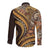 Hawaiian Hibiscus Tribal Vintage Motif Long Sleeve Button Shirt Ver 4