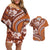 Hawaiian Hibiscus Tribal Vintage Motif Couples Matching Off Shoulder Short Dress and Hawaiian Shirt Ver 5