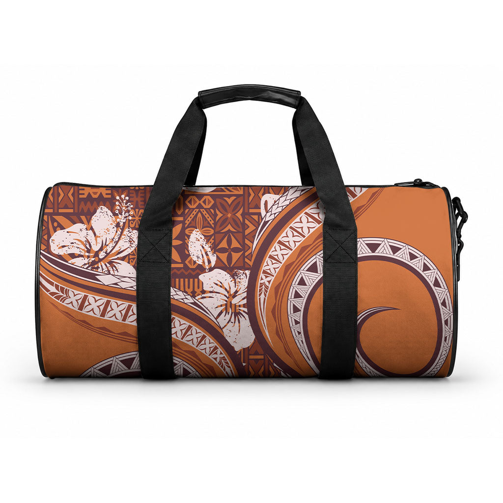 Hawaiian Hibiscus Tribal Vintage Motif Duffle Bag Ver 5 LT9 One size Gold - Polynesian Pride