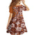 Hawaiian Hibiscus Tribal Vintage Motif Family Matching Off Shoulder Maxi Dress and Hawaiian Shirt Ver 5