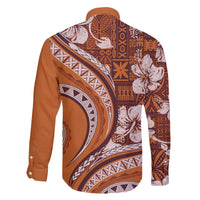 Hawaiian Hibiscus Tribal Vintage Motif Family Matching Short Sleeve Bodycon Dress and Hawaiian Shirt Ver 5 LT9 - Polynesian Pride