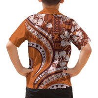 Hawaiian Hibiscus Tribal Vintage Motif Family Matching Tank Maxi Dress and Hawaiian Shirt Ver 5 LT9 - Polynesian Pride