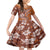 Hawaiian Hibiscus Tribal Vintage Motif Kid Short Sleeve Dress Ver 5