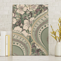 Hawaiian Hibiscus Tribal Vintage Motif Canvas Wall Art Ver 6