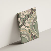 Hawaiian Hibiscus Tribal Vintage Motif Canvas Wall Art Ver 6