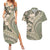 Hawaiian Hibiscus Tribal Vintage Motif Couples Matching Summer Maxi Dress and Hawaiian Shirt Ver 6