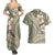 Hawaiian Hibiscus Tribal Vintage Motif Couples Matching Summer Maxi Dress and Hawaiian Shirt Ver 6