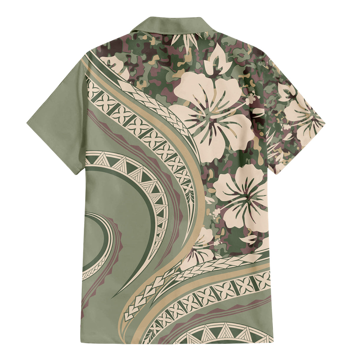 Hawaiian Hibiscus Tribal Vintage Motif Family Matching Mermaid Dress and Hawaiian Shirt Ver 6 LT9 - Polynesian Pride