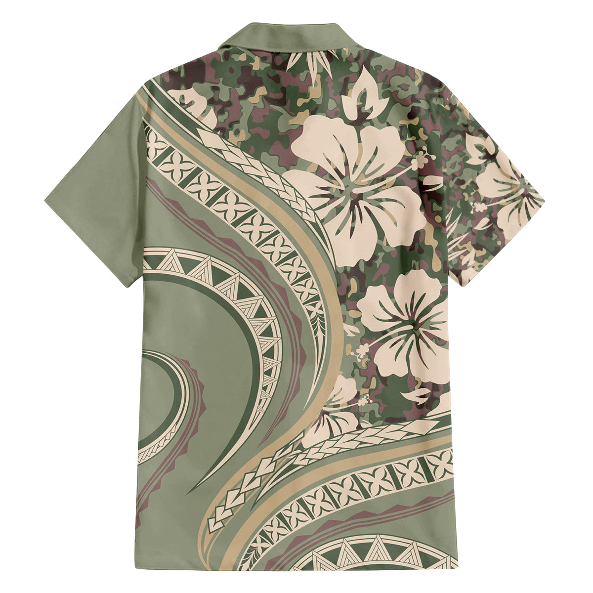 Hawaiian Hibiscus Tribal Vintage Motif Family Matching Summer Maxi Dress and Hawaiian Shirt Ver 6 LT9 - Polynesian Pride
