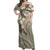 Hawaiian Hibiscus Tribal Vintage Motif Off Shoulder Maxi Dress Ver 6