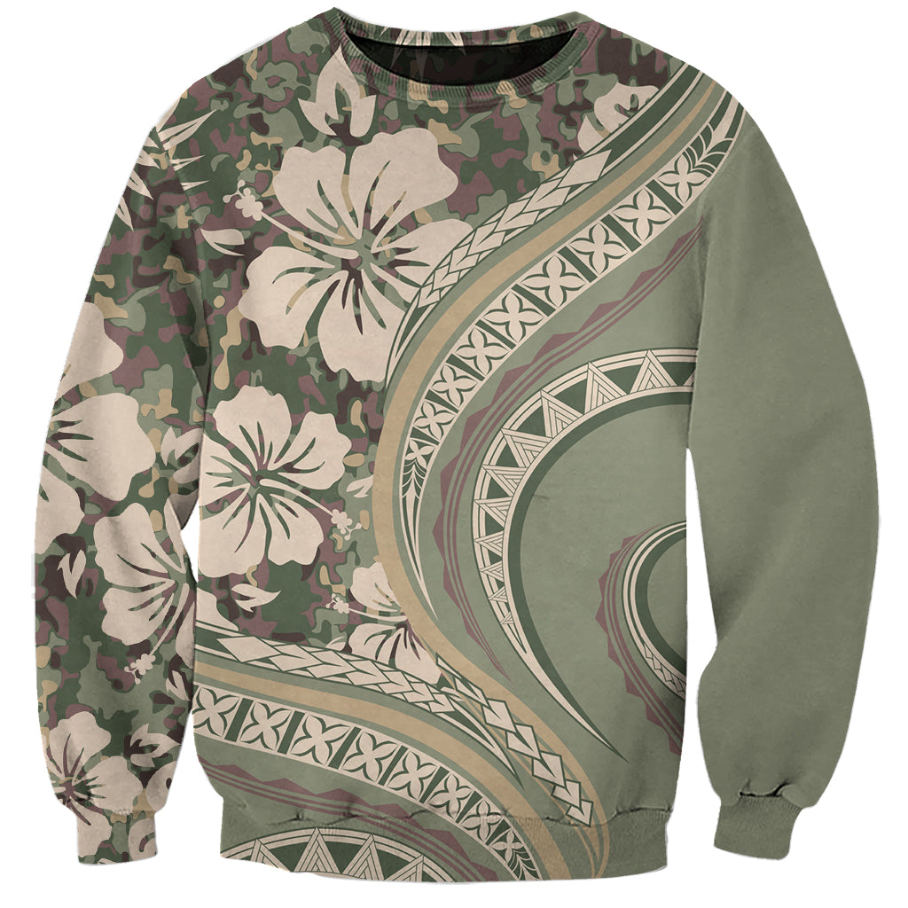 Hawaiian Hibiscus Tribal Vintage Motif Sweatshirt Ver 6