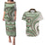 Hawaiian Hibiscus Tribal Vintage Motif Couples Matching Puletasi and Hawaiian Shirt Ver 7