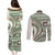 Hawaiian Hibiscus Tribal Vintage Motif Couples Matching Puletasi and Long Sleeve Button Shirt Ver 7