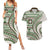 Hawaiian Hibiscus Tribal Vintage Motif Couples Matching Summer Maxi Dress and Hawaiian Shirt Ver 7