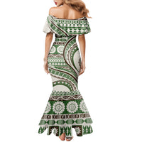 Hawaiian Hibiscus Tribal Vintage Motif Family Matching Mermaid Dress and Hawaiian Shirt Ver 7 LT9 - Polynesian Pride