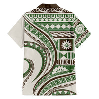 Hawaiian Hibiscus Tribal Vintage Motif Family Matching Short Sleeve Bodycon Dress and Hawaiian Shirt Ver 7 LT9 - Polynesian Pride